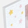 ZEP Portarretratos bebé madera rosa Colin 10x15 cm con estampado 3D osito estrella