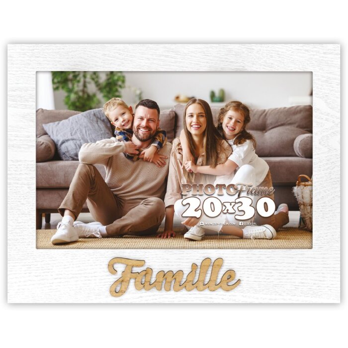 ZEP portarretratos Famille 20x30 cm madera blanca