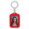ZEP AR7R llavero rojo para fotos 3.5x4.5 cm Doble Cara caucho metal anillo