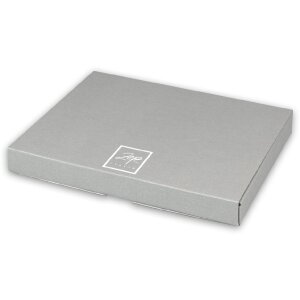Marco metálico ZEP Latina 15x20 cm plateado con trasera y soporte de madera