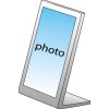 Marco de fotos acrílico ZEP para fotos de 9x13 cm de pie de diseño moderno