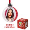 ZEP Adorno navideño con foto 7,5x7,5 cm rojo para colgar