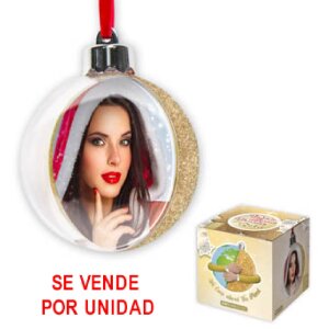 ZEP Adorno de Navidad con foto 7,5x7,5 cm dorado para colgar