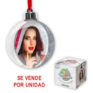 ZEP Adorno de Navidad con foto 7,5x7,5 cm plateado para...