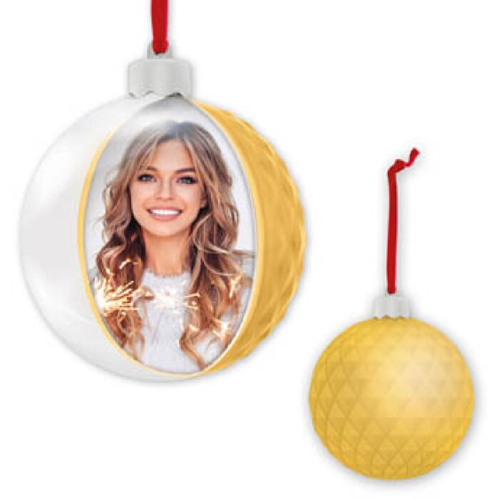 ZEP Adorno de Navidad con foto 10x10 cm dorado para colgar