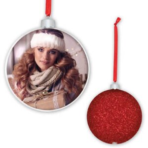 ZEP Foto Navidad Rojo decoración con foto 8,5x8,5...