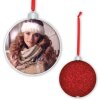 ZEP Foto Navidad Rojo decoración con foto 8,5x8,5 cm para colgar