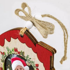 ZEP Koda Una decoración de madera con foto 6x6cm para colgar Navidad