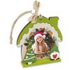 ZEP Koda C Marco decorativo de madera 6x6 cm Motivo navideño para colgar