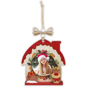 ZEP Koda D decoración de madera portafotos 6x6cm para colgar Navidad