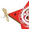 ZEP PINGU Colgante decorativo de madera estrella copo de nieve 6x6 cm Color aleatorio entrega