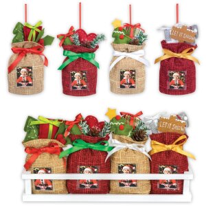 ZEP Aspen decoración de tela 9x4x16 cm para colgar con bolsillo para cuadros 3,5x4,5 cm