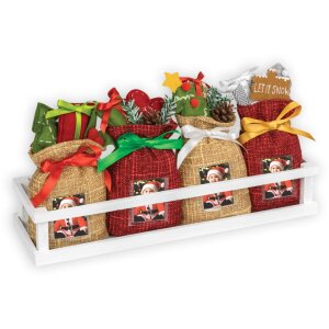 ZEP Aspen decoración de tela 9x4x16 cm para colgar con bolsillo para cuadros 3,5x4,5 cm