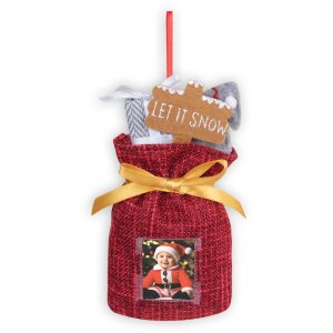 ZEP Aspen decoración de tela 9x4x16 cm para colgar con bolsillo para cuadros 3,5x4,5 cm