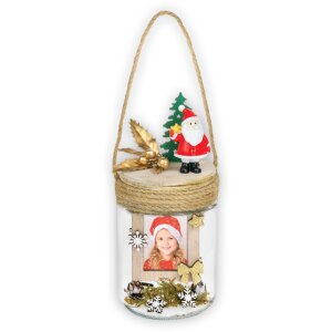 ZEP decoración Vadim Marco de Navidad doble cara para 2 fotos Ø 7 cm 14 cm alto