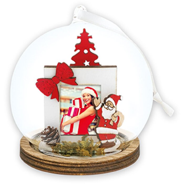 ZEP Navidad adorno Franz madera plástico foto 3,5x4,5 cm 9 cm Navidad