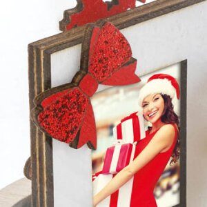ZEP Navidad adorno Franz madera plástico foto 3,5x4,5 cm 9 cm Navidad