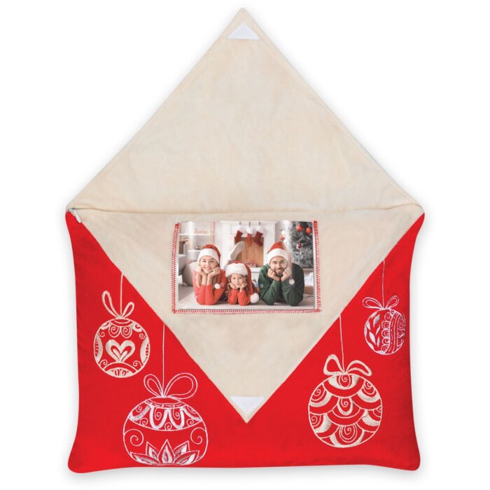 ZEP ZZY35 Cojín portarretratos Neve rojo beige 10x15 cm