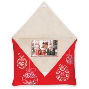 ZEP ZZY35 Cojín portarretratos Neve rojo beige 10x15 cm