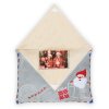 Cojín con foto de Navidad en forma de sobre de tela de felpa de 10x15 cm con cierre de velcro