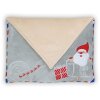 Cojín con foto de Navidad en forma de sobre de tela de felpa de 10x15 cm con cierre de velcro