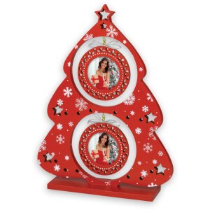 ZEP LK284 Marco de madera Helga rojo 21x5x28 cm para 2...