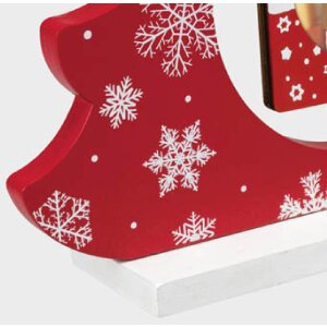 ZEP LK373 Marco de madera Lothar Rojo 16x4,5x19 cm para foto 6x6 cm