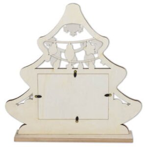 ZEP Marco de Navidad Mila madera 10x15 cm rojo tonos naturales decoración