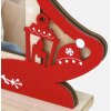 ZEP Marco de Navidad Mila madera 10x15 cm rojo tonos naturales decoración