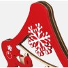 ZEP Marco de Navidad Mila madera 10x15 cm rojo tonos naturales decoración