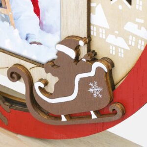 ZEP Marco de fotos de Navidad Heidi madera rojo 10x15 cm diseño de invierno