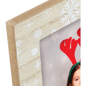 ZEP ZT6246 Marco de fotos de madera Siusi Decoración navideña 10x15 cm