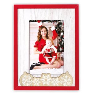 ZEP ZT3746 Vipiteno Marco de Madera Blanco Rojo 10x15 cm...