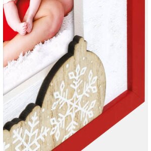 ZEP ZT3746 Vipiteno Marco de Madera Blanco Rojo 10x15 cm...