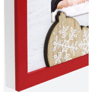 ZEP ZT3768 Vipiteno Marco de Madera Blanco Rojo 15x20 cm...