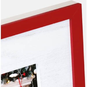 ZEP ZT3768 Vipiteno Marco de Madera Blanco Rojo 15x20 cm Vertical