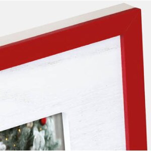 ZEP ZT3764 Vipiteno Marco Horizontal de Madera Blanco Rojo 10x15 cm