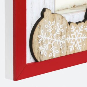 ZEP ZT3764 Vipiteno Marco Horizontal de Madera Blanco Rojo 10x15 cm
