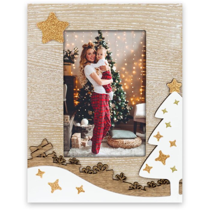 ZEP ZT3446 Marco de madera Sestriere 10x15 cm Navidad Oro