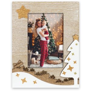 ZEP ZT3446 Marco de madera Sestriere 10x15 cm Navidad Oro