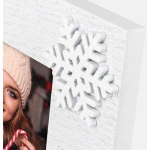 ZEP Verbier ZT8346 Marco de madera 10x15 cm Blanco Rojo Diseño Navideño