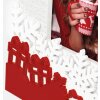 ZEP Verbier ZT8346 Marco de madera 10x15 cm Blanco Rojo Diseño Navideño