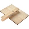 Clayre & Eef 65647 Pizarra de tiza negra marrón 8x2x8 cm Pizarra de madera para notas