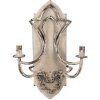 Clayre & Eef 5LMP377 Aplique 41x17x60 cm Beige-Marrón E14 Pátina Vintage
