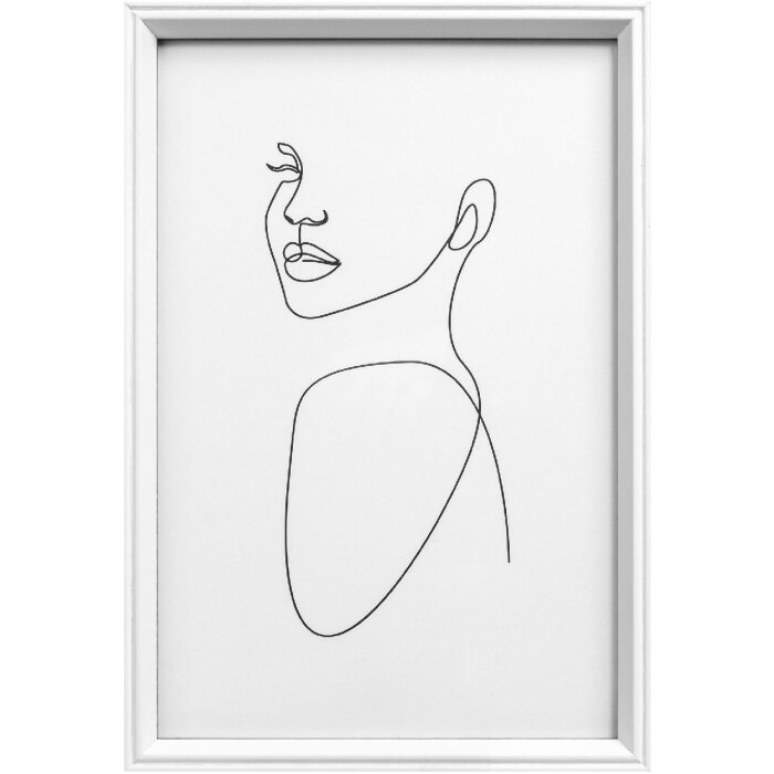 Marco de madera Walther Silhouette NW824W Blanco 18x24 cm Moldura MDF Cristal transparente