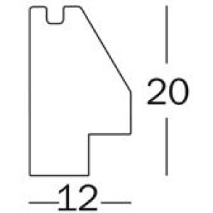 Marco de madera Walther Silhouette NW824W Blanco 18x24 cm Moldura MDF Cristal transparente