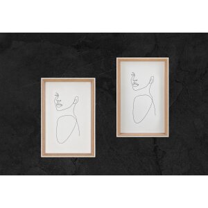 Marco de madera Walther Silhouette NW824W Blanco 18x24 cm Moldura MDF Cristal transparente