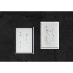 Marco de madera Walther Silhouette NW824W Blanco 18x24 cm Moldura MDF Cristal transparente