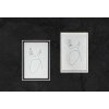 Marco de madera Walther Silhouette NW824W Blanco 18x24 cm Moldura MDF Cristal transparente
