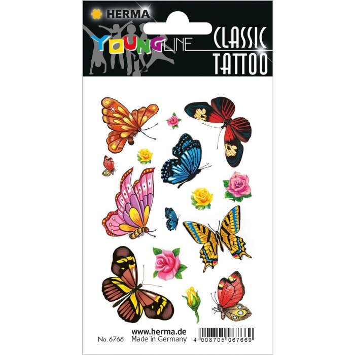 herma Tattoos Colour Art Mariposas 1 hoja.